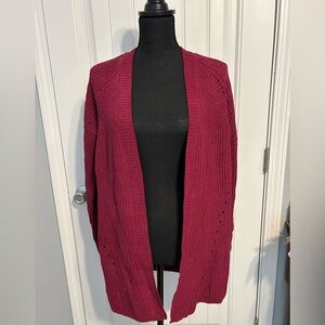 Comfy Chenille sweater, 3 sizes available, raspberry color